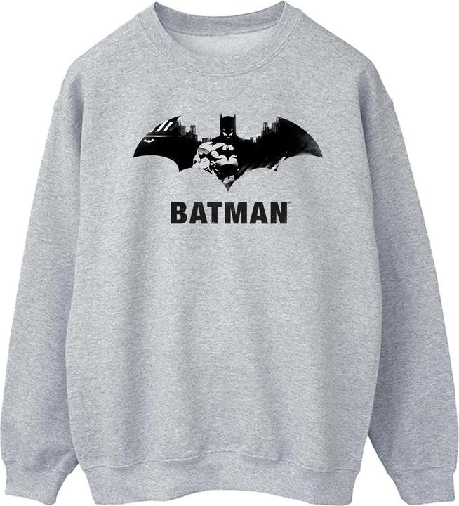 Batman Schwarz Stare Logo Baumwolle Sweatshirt