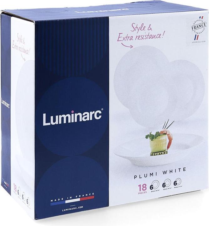 Produktbild Luminarc Geschirr Plumi Bunt Glas 18 Stücke (18 Stück)