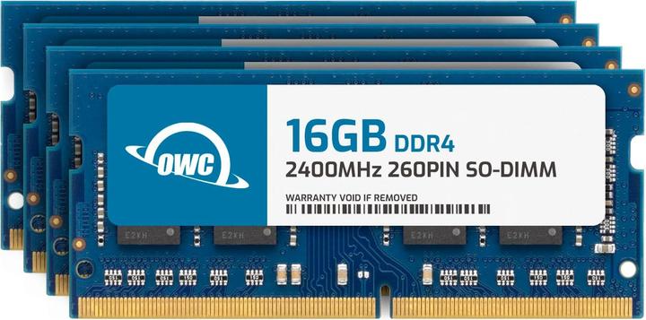 OWC 64.0GB (4x 16GB) 2400MHz DDR4 PC4-19200 SO-DIMM 260 Pin CL17 Memory Upg. (4 x 16GB, 2400 MHz, DDR4-RAM, SO-DIMM)