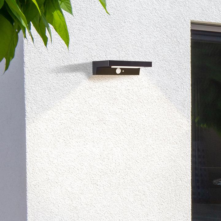 Produktbild Brilliant Barker G40415/06 Solar-Aussenwandleuchte mit Bewegungsmelder 3 W Warm (430 lm, IP44)