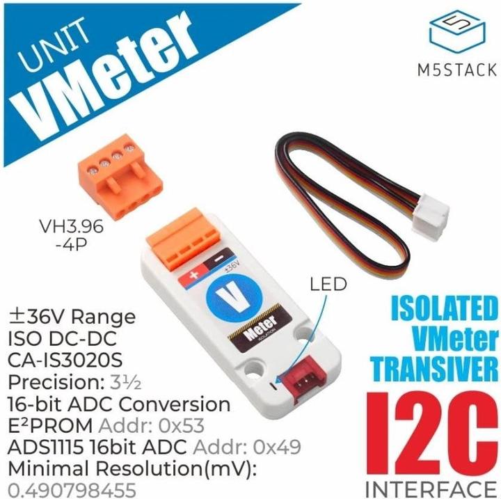 Actual product image M5Stack Voltmeter Unit ADS1115