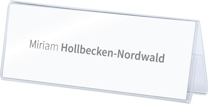 Produktbild Deflecto Tischnamenschilder Acryl 48701 transparent A5