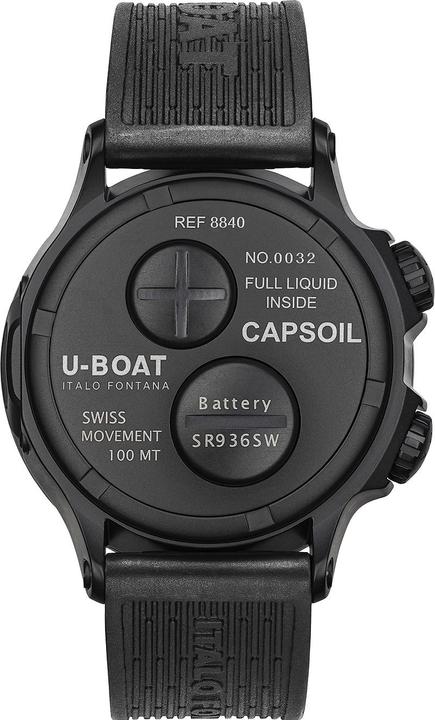 Actual product image U-Boat 8840/B Capsoil Doppiotempo DLC GMT 45mm 10ATM (Analogue wristwatch, 45 mm)