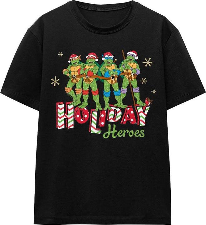 Actual product image Teenage Mutant NT Unisex Adult Holiday Heroes Christmas T-Shirt (XXL)