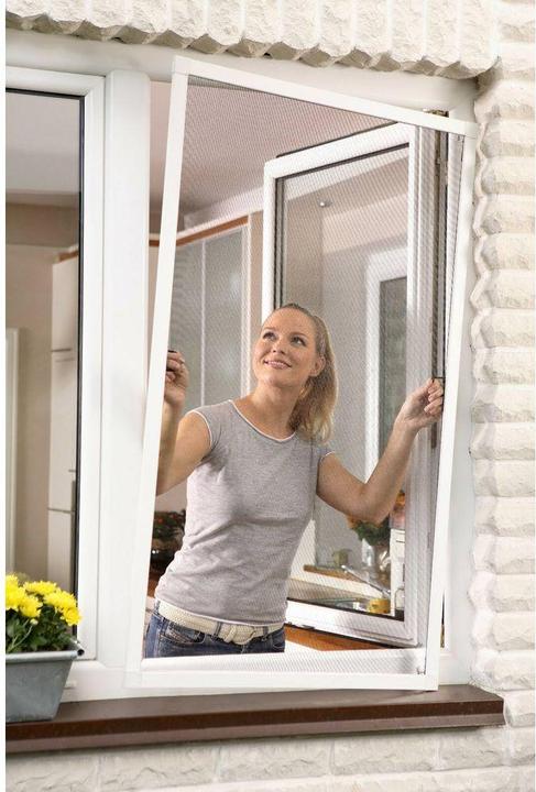 Actual product image tesa Insect screen Alu COMFORT for windows, with aluminium frame, without drilling (100 x 120 cm)