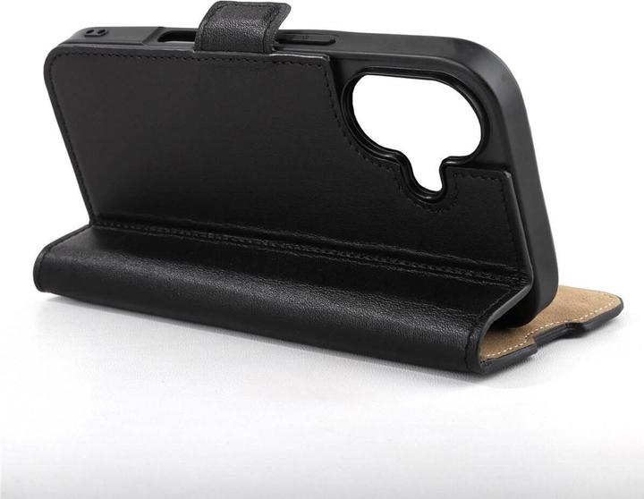 Produktbild Mike Galeli Book-Cover Echtleder Fabio black (Apple iPhone 16)