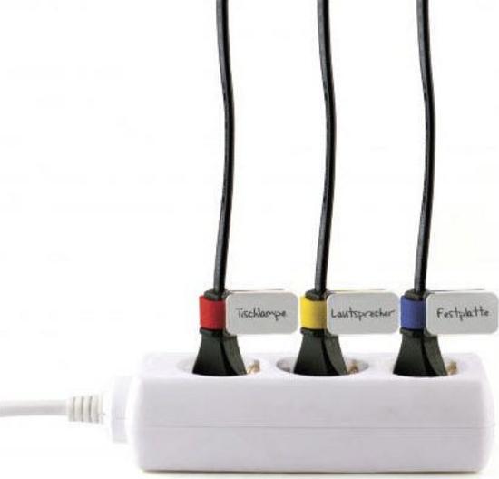 Produktbild Label-the-cable kleine Klettbinder mit Etikette (Klettkabelbinder, 90 mm, 10 Stk.)