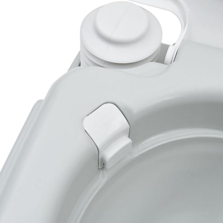 Produktbild VidaXL Tragbare Toilette in Grau und Weiss aus Kunststoff, 10 L