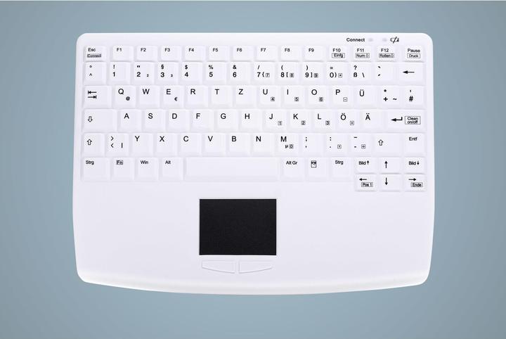 Actual product image Active Key AK-4450-GUVS-W/GE (EN) Hygiene Notebook Style Touchpad Keyboard Fully Sealed Watertight U (DE, Cable)