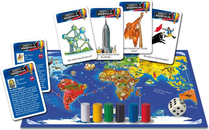 Produktbild Noris NOR71908 - Spass am Wissen: Weltreise für Kinder, für 2-6 Spieler, ab 6 Jahren (DE-Ausgabe) (Deutsch)