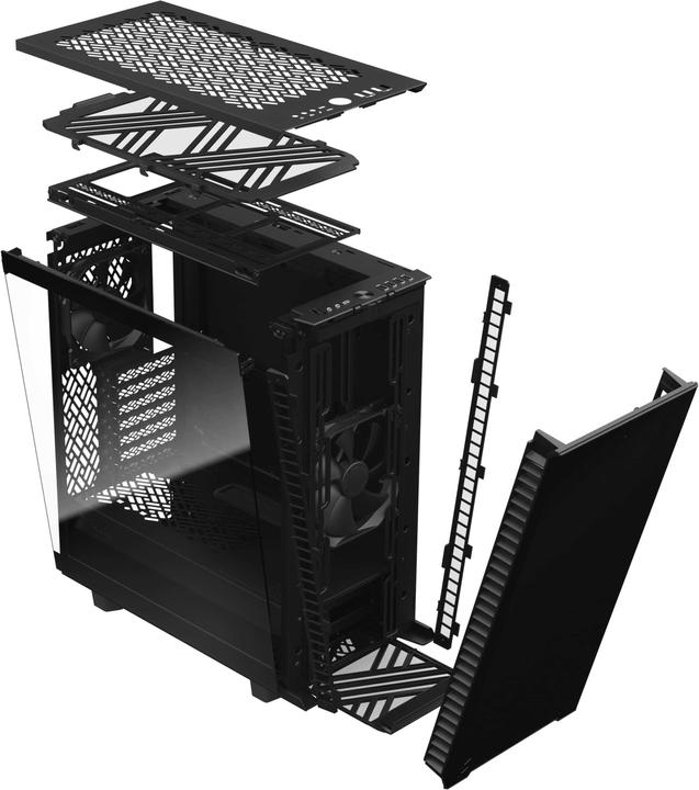 Productafbeelding Fractal Define 7 Compact Black TG Light (ATX, mATX, Mini-ITX)