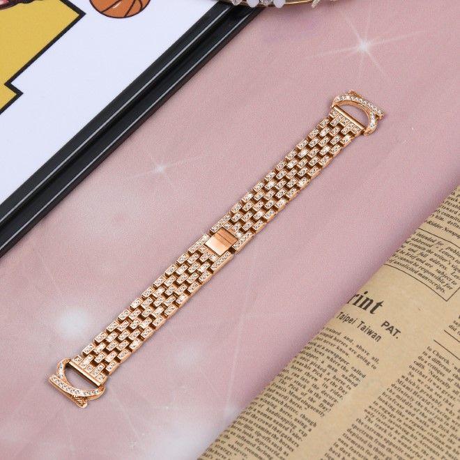Immagine prodotto MU Style Bracciale di ricambio in metallo con pietre scintillanti della serie GH (20 mm, Lega metallica)
