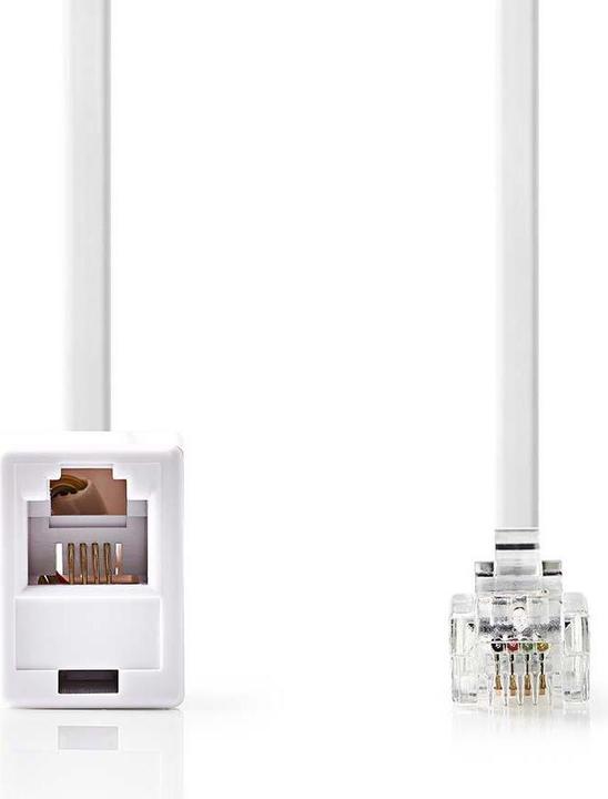 Produktbild Nedis Telefon-Verlängerungskabel | RJ11 Stecker | RJ11 Buchse | 10.0 m | Kabeldesign: Flach | Beschi