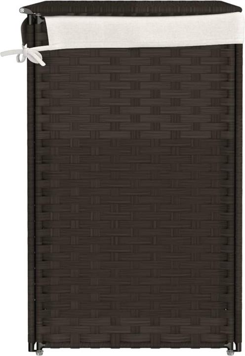 Immagine prodotto VidaXL Cesto per la biancheria con 2 scomparti Marrone scuro 53x35x57 cm Poly