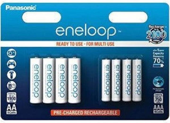 Panasonic eneloop 4x AA + 4x AAA (8 pz., AA, AAA, 800.20 mAh)