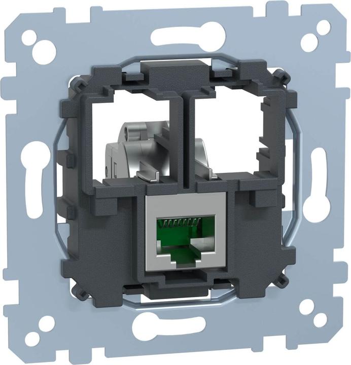 Produktbild Merten Tragplatte 1fach mit Anschlussmodul Schneider Electric - Actassi RJ45 Cat6A STP
