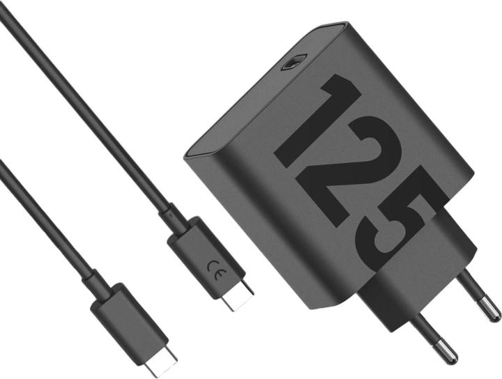 Produktbild Motorola Wall Charger TurboPower 125W GaN USB-A w/ 1m USB-C Black (125 W)