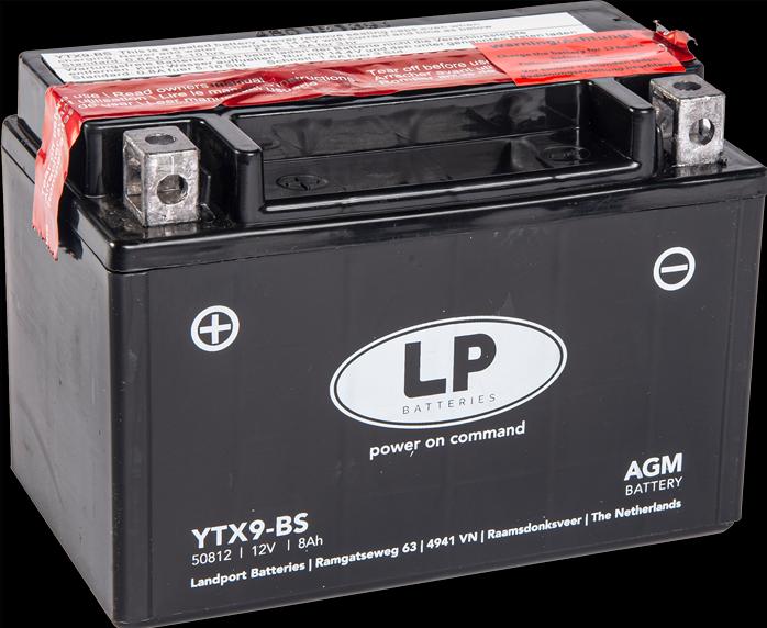 Immagine prodotto Landport Batteria moto AGM YTX9-BS 12V 8Ah/10h (12 V, 8 Ah)