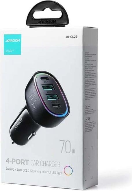 Immagine prodotto Joyroom Caricabatterie da auto a 4 porte da 70W
