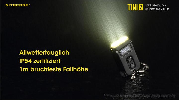 Actual product image Nitecore TINI 2 - 500 lumen, black (4.70 cm, 500 lm)