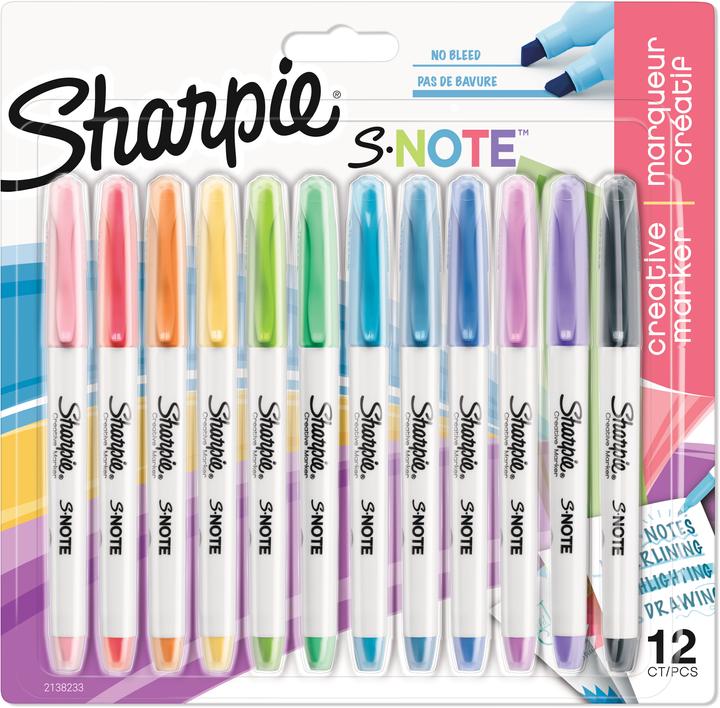 Actual product image Sharpie Permanent marker S-Note Creative 1-5 mm, 12 pieces (Multicoloured, 5 mm, 12 x)
