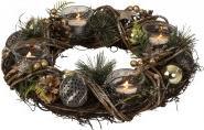 Image du produit IKO Couronne de l'Avent ronde dorée/marron pour bo