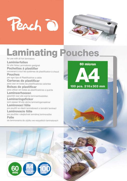 Actual product image Peach Laminating film A4 (303x426mm) 60mic (A4, 100 Piece, 60 µm)