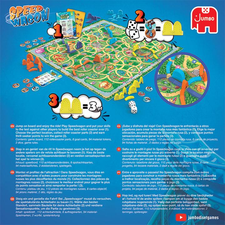 Produktbild Jumbo Speedwagon, d/f/i ab 8 Jahren, 2-4 Spieler, spanndes Achterbahn-Spiel (Deutsch)
