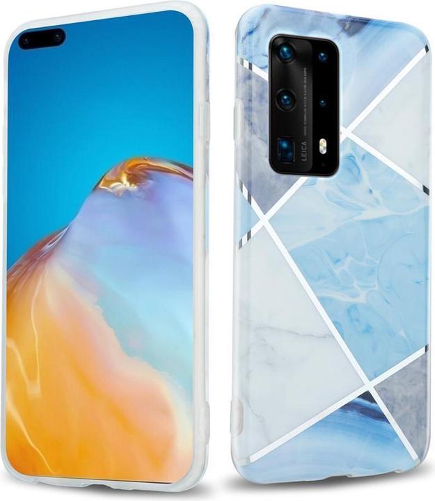 Blue White Grey Marble No. 2