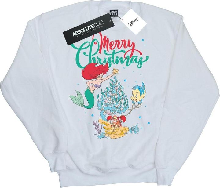 Actual product image Disney Girls Princess Ariel Merry Christmas Sweatshirt (140, 146)