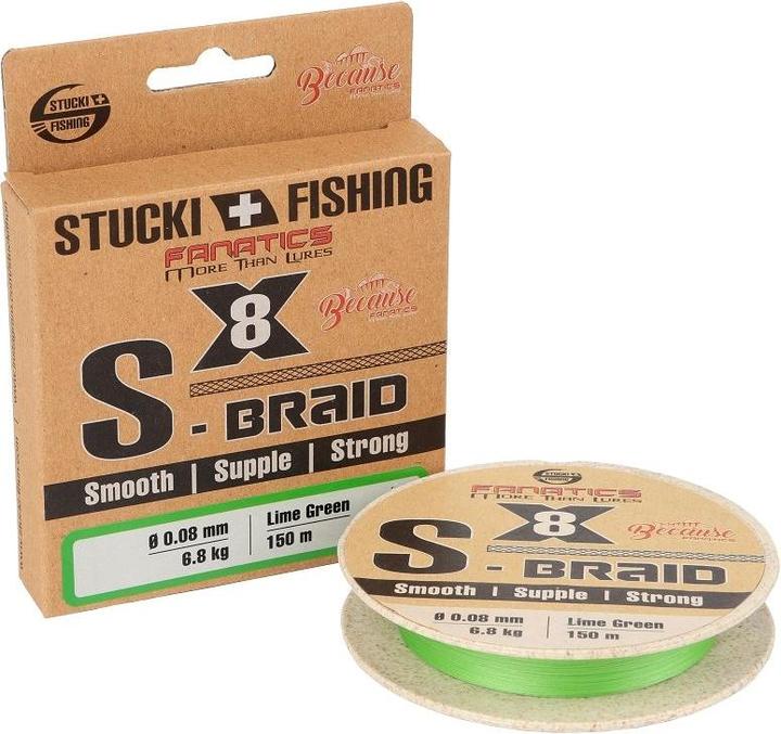 Produktbild Stucki Fishing S-Braid X8, Lime Green (24 kg, 0.30 mm)