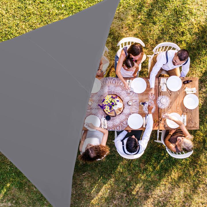 Actual product image Relaxdays Grey Triangular Shade Sail (400 x 340 x 0.5 cm)