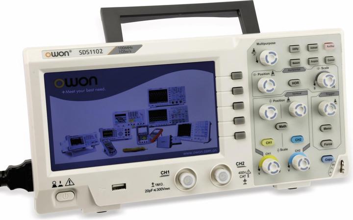 Produktbild Owon Oszilloskop,, SDS1102, 2-Kanal 100 MHz, USB