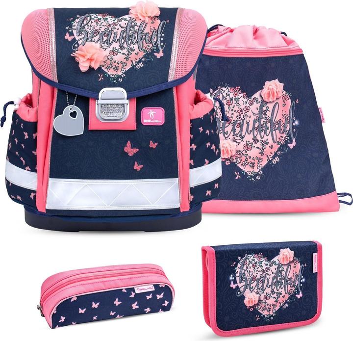 Produktbild Belmil CLASSY Schulrucksack-Set Beautiful Flowers (19 l)