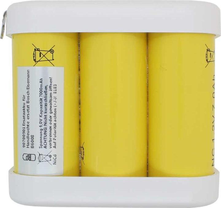 Image du produit XCell Batterie de rechange pour baladeuse NiCd 6,0V 7000mAh remplace Bosch Eisemann B6008 (7000 mAh)
