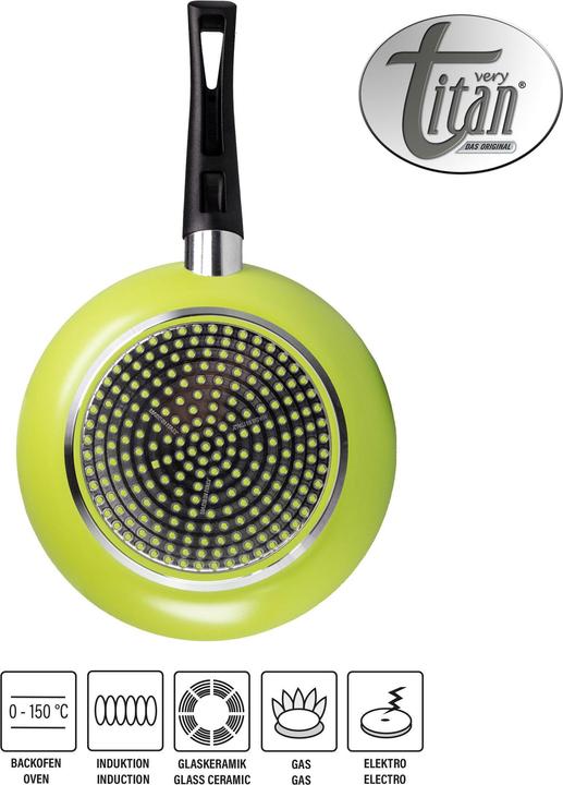 Actual product image Very Titan Frying pan 24 cm, green (24 cm, Frying pan, Aluminium)
