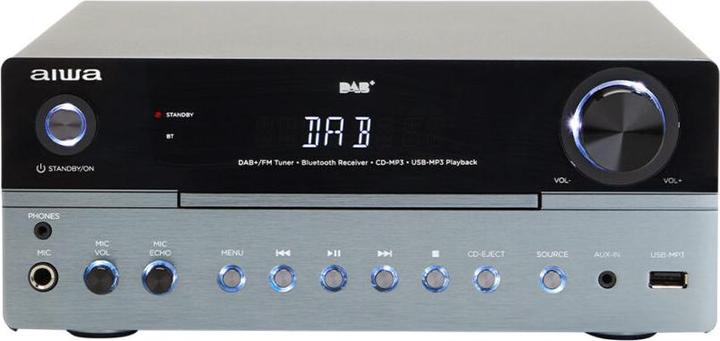Productafbeelding Aiwa MSBTU-700 mikrojärjestelmä, hopea (Bluetooth, CD Speler, 1x 25 W)