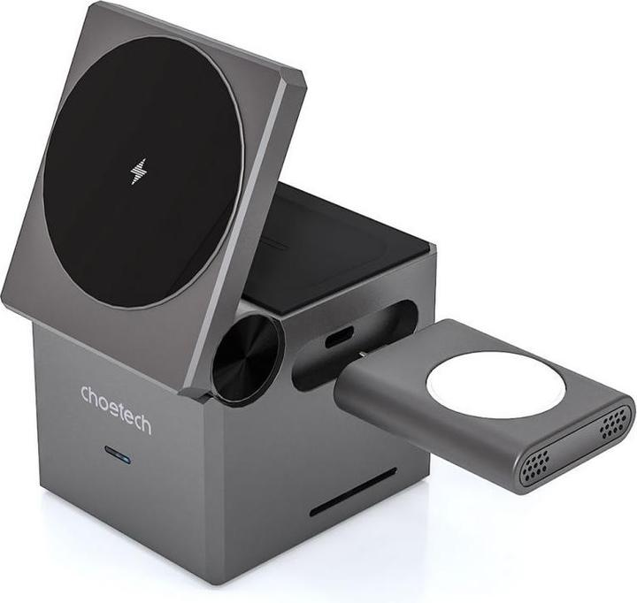 Choetech T632-F 3-in-1 15W inductive charger (black) (15 W)