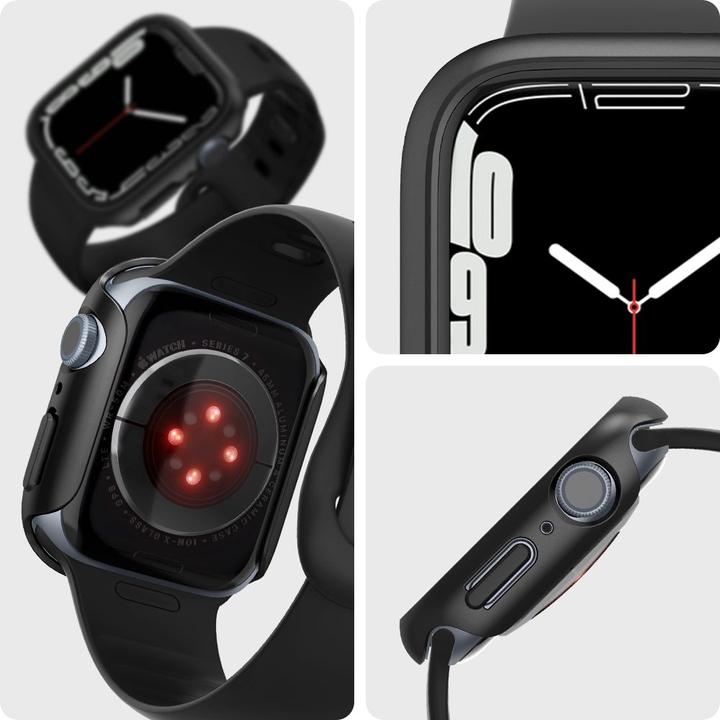 Actual product image Spigen Smart watch Apple 7 screen frame, Black, 45mm