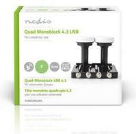 Immagine prodotto Nedis LNB Quad Monoblock 4.3 ° Connettore di uscita: Connettore F 4X Gamma della figura di rumore: 0,85 (Quad LNB)