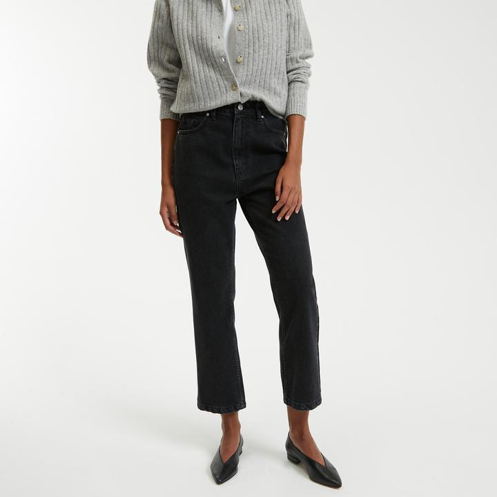 Actual product image La Redoute Collections Straight high-waisted jeans in 7/8 length (XS)