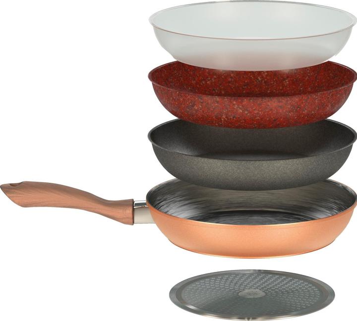 Produktbild Livington Copper & Stone Pan (28 cm, Pfannenset + Topfset, Kupfer)