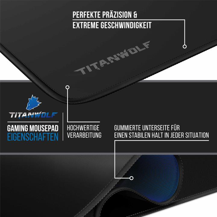 Actual product image Titanwolf Gaming Mouse Pad, XXXL Speed Mousepad 1200 x 400 mm, Speed & Precision (3XL)