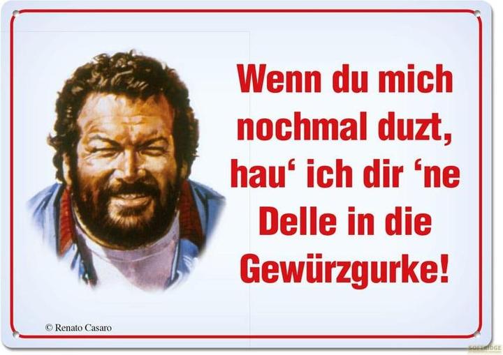Produktbild Puag Blechschild Wenn Du mich nochmal duzt (10.5 x 14.8 cm)