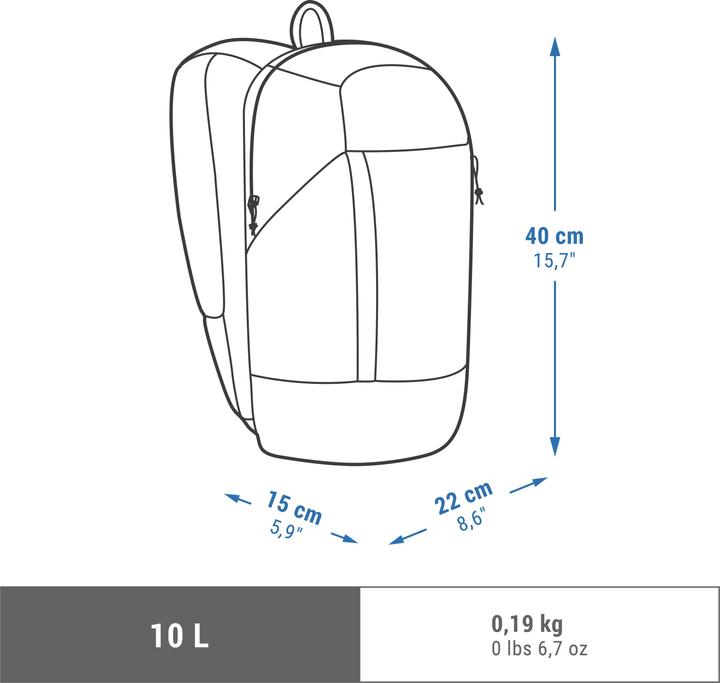 Image du produit Quechua Sac à dos de randonnée Arpenaz - NH100 - 10 L (10 l)