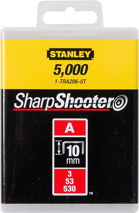 Produktbild Stanley Klammern Typ A (10 mm, Klammern aus Runddraht für Elektro- und Handtacker Typ A) 5000 Stück