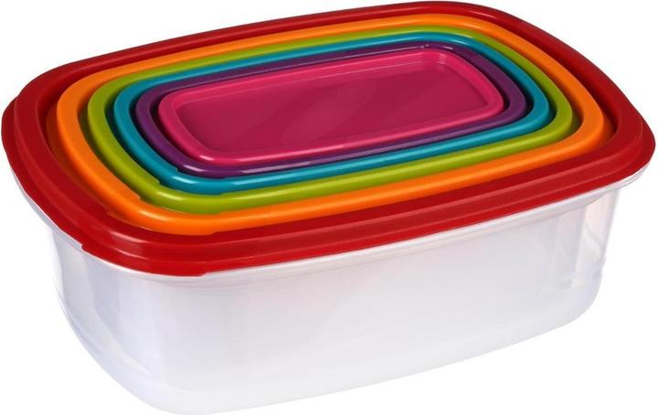 Produktbild JTI Bunte Aufbewahrungsboxen im 6er-Pack - Mehrfarbig