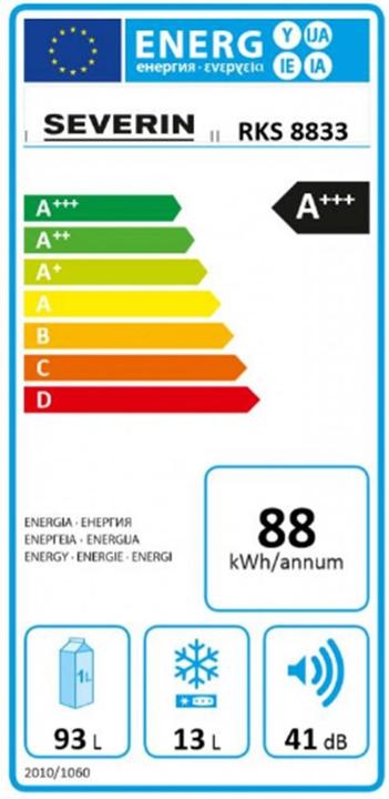 Label énergétique Severin RKS 8833 (108 l)