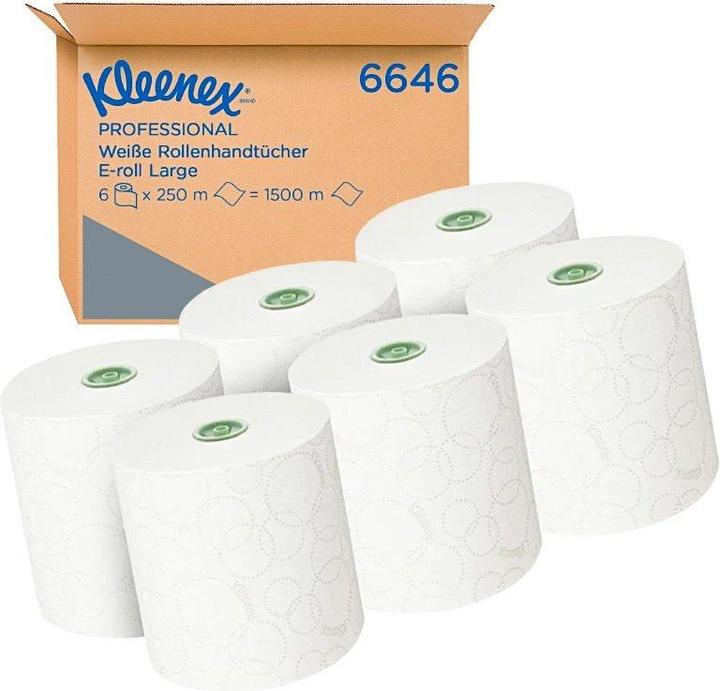 Produktbild Kimberly-Clark Kleenex Papierhandtuchrollen 1-lagig weiss (6 x)