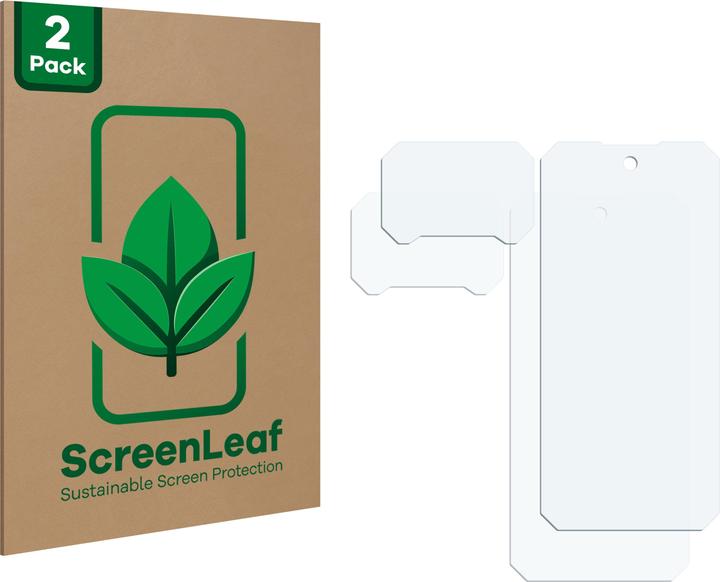 Actual product image ScreenLeaf Protective film sustainable screen protector screen protector film clear transparent (2 Piece, IIIF150 B1 Pro)